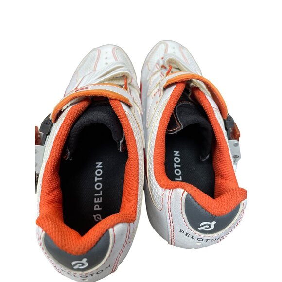 Peloton Womens Cycling Shoes Size 39/8 White & Orange Training Sneakers SKU 9214 - Picture 12 of 12